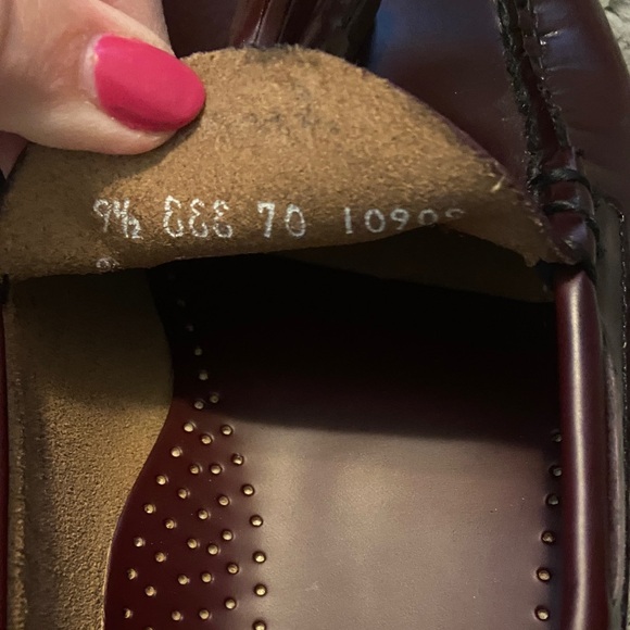 Bass Weejuns Wine Leather Slip-On Loafers - Picture 3 of 9